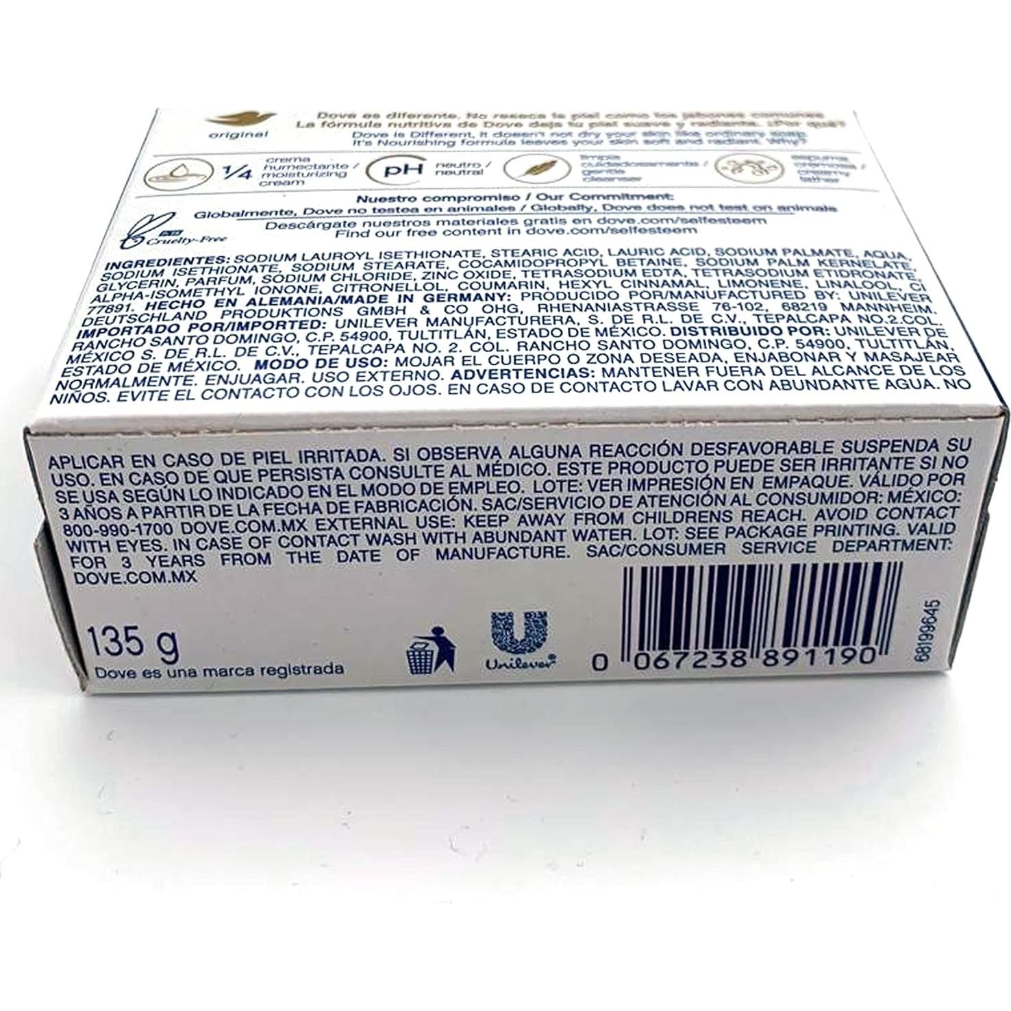 Barra de Belleza Hidratante Dove 106.3 g (paquete de 3)