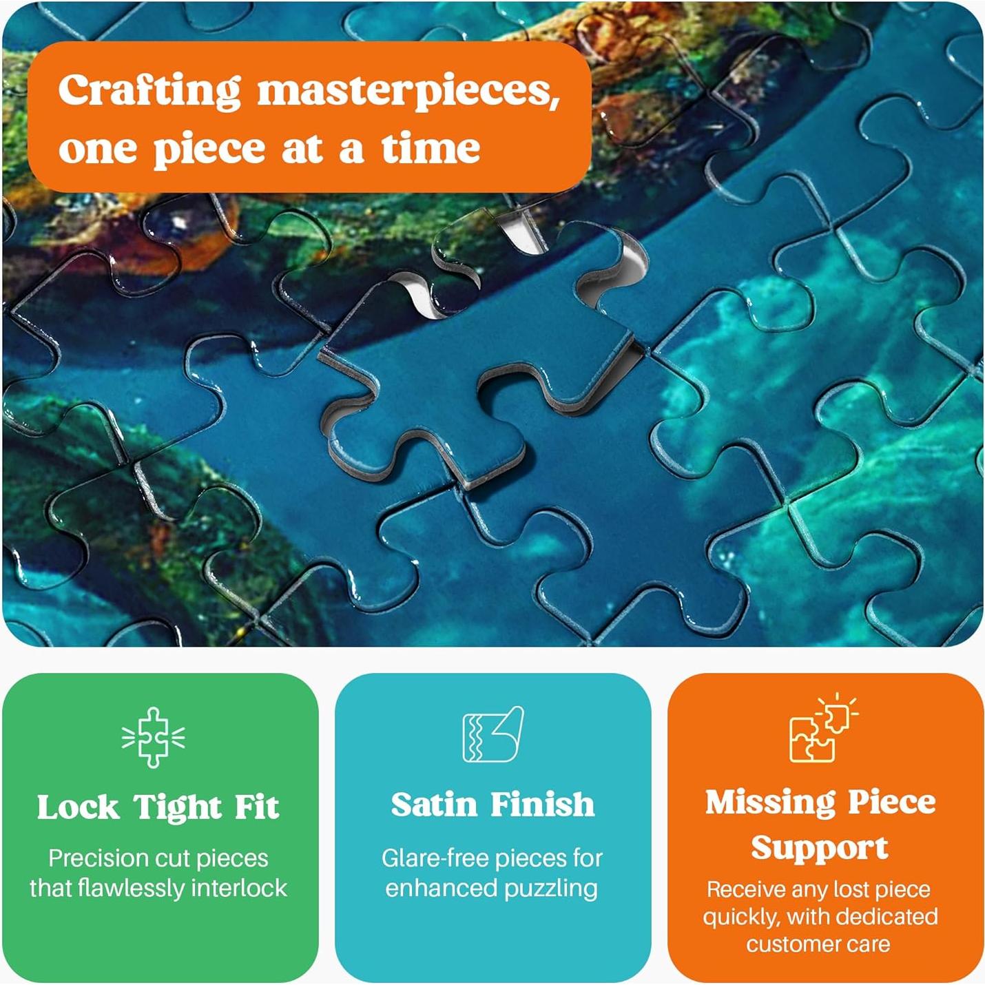 Rompecabezas 1000 Piezas Cross & Glory Pulpo Azul Profundo