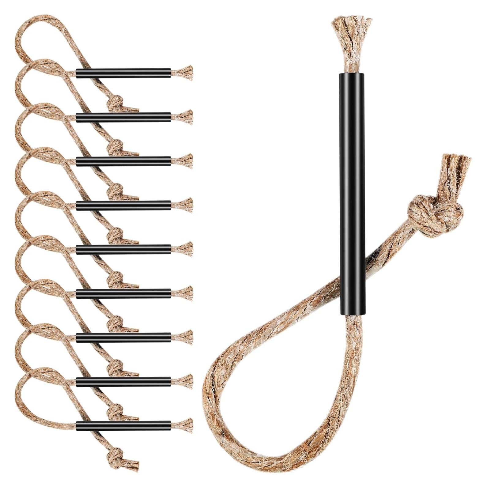 10 Mechas de Cera Impermeables Skylety para Encender Fuego