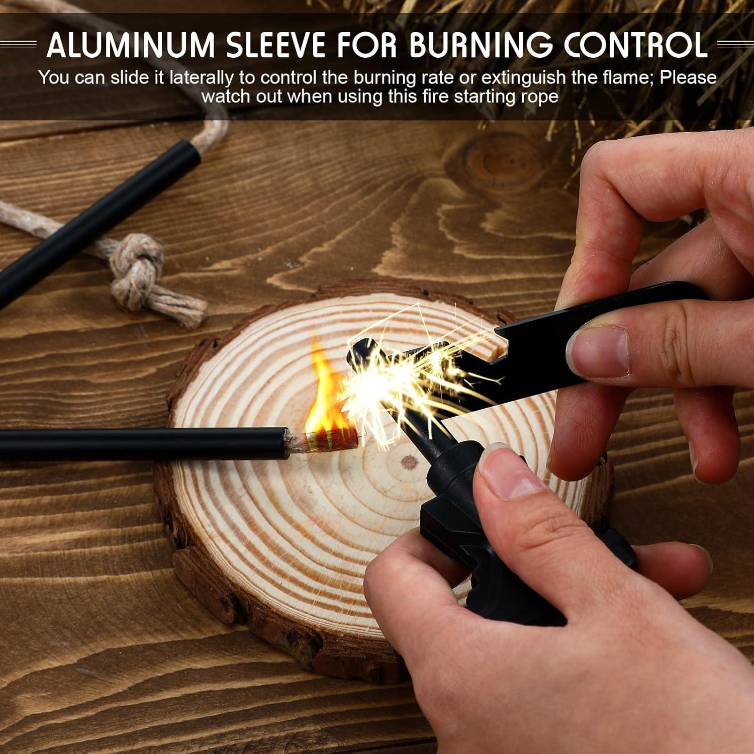 10 Mechas de Cera Impermeables Skylety para Encender Fuego
