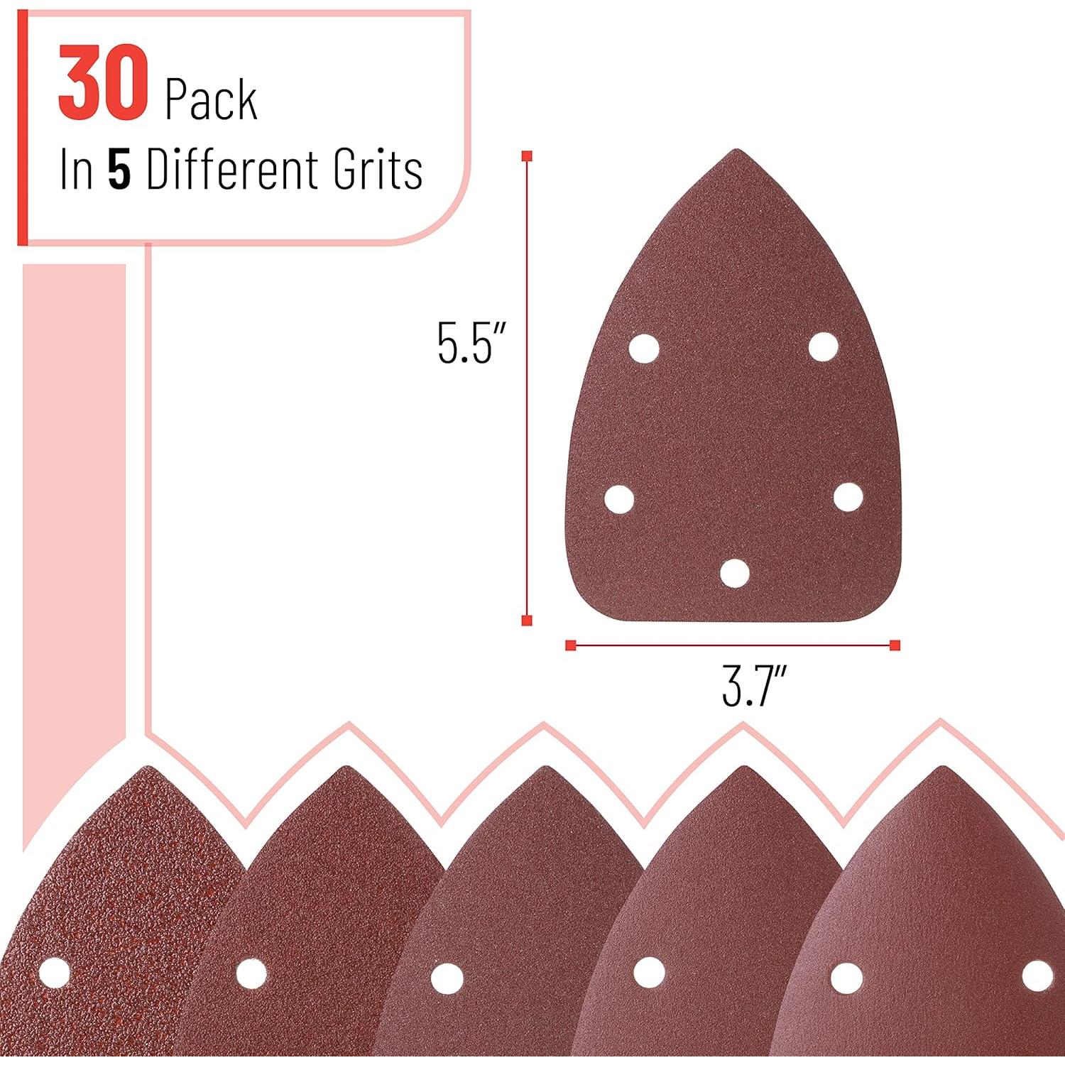 Almohadillas de Lijado Bates 30 pcs 40-240 Granos para Lijadora