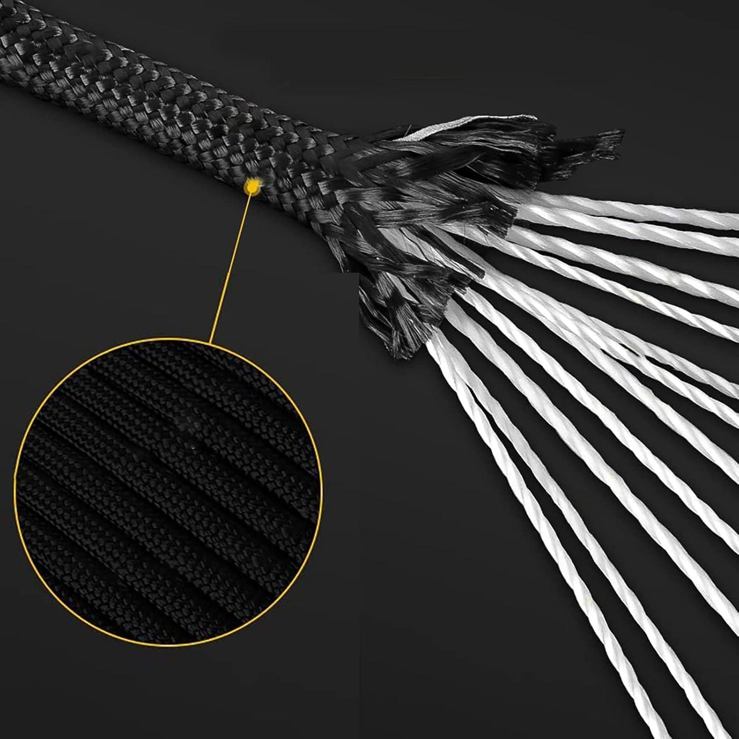 Cuerda Paracord MOOCY 550 Nylon 4mm 50 Pies para Supervivencia