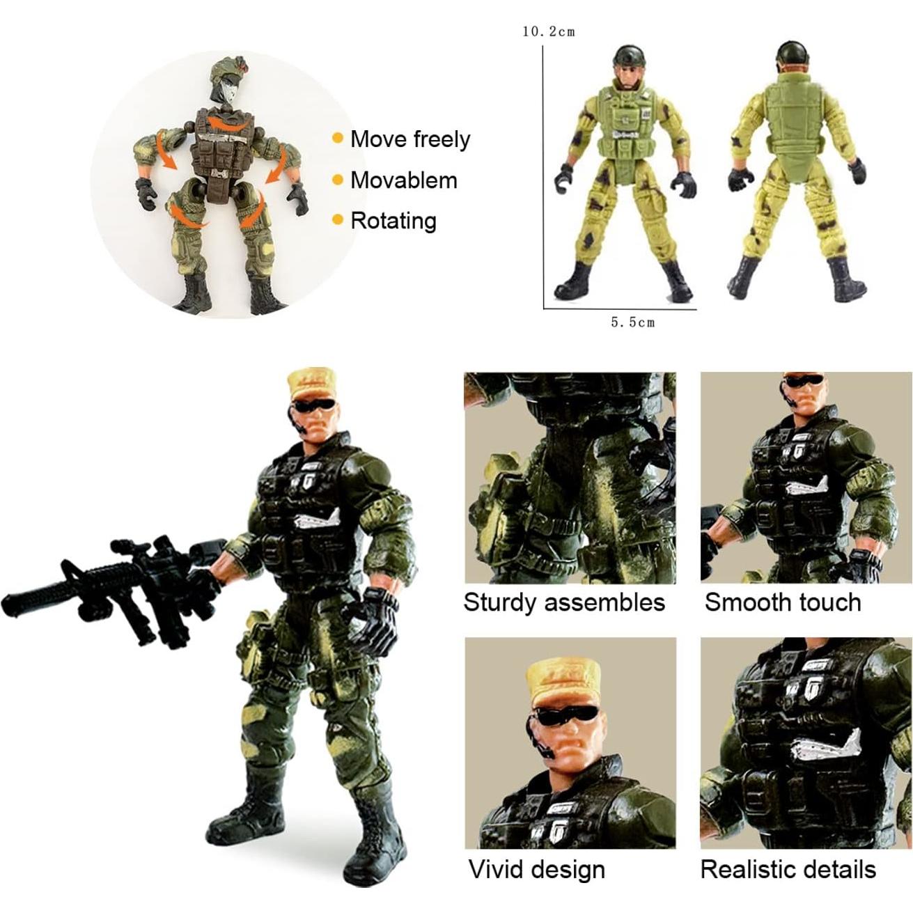 Juguetes de Soldados MQSTARSRISE 10 cm Desmontables