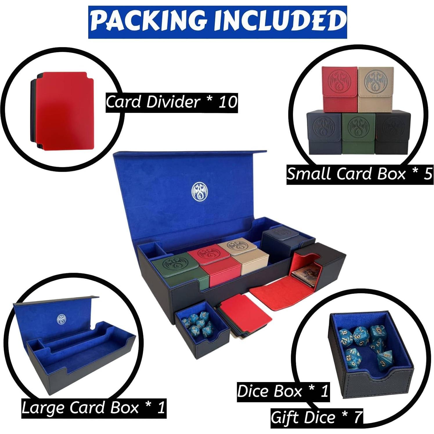 Juego de Caja de Barajas 8 en 1 Fexovirs XL para 2400 cartas