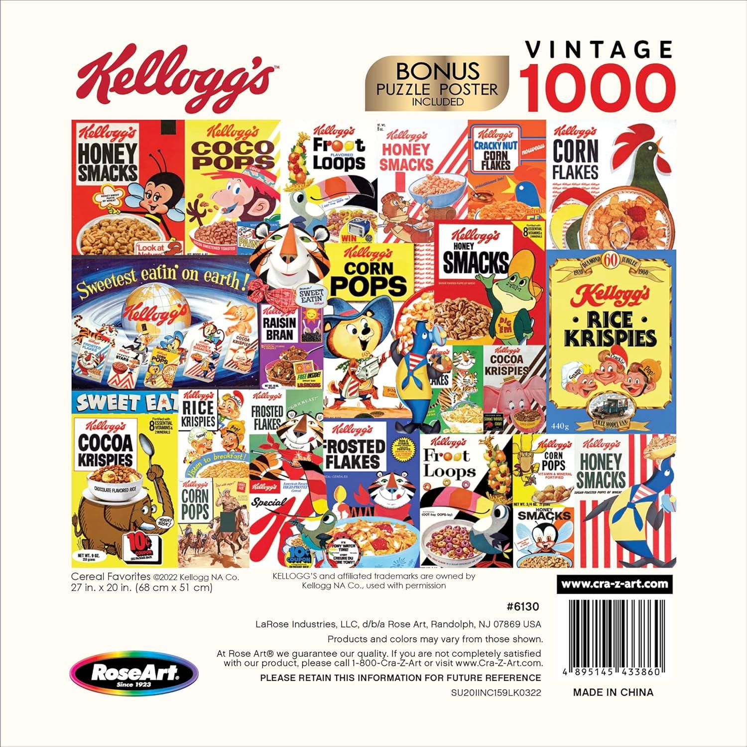 Rompecabezas de 1000 Piezas RoseArt Favoritos de Cereal