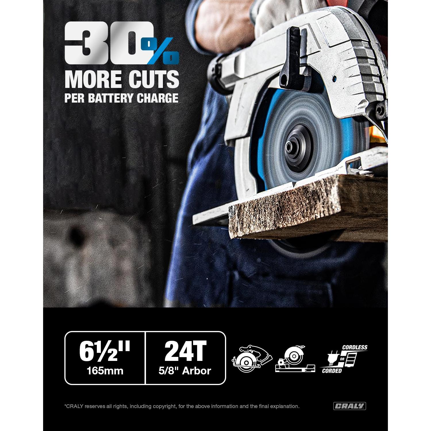 Hoja de Sierra Circular CRALY 16.5 cm 24 Dientes Carburo