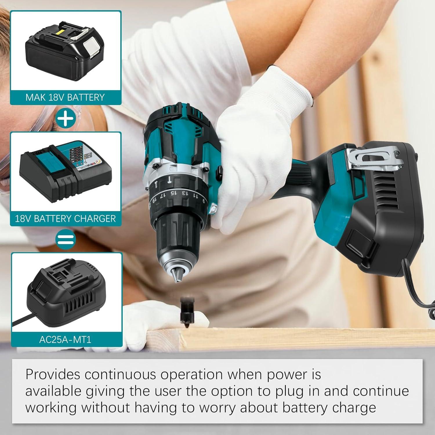 Convertidor de 110V a 18V DC para Herramientas Makita 18V