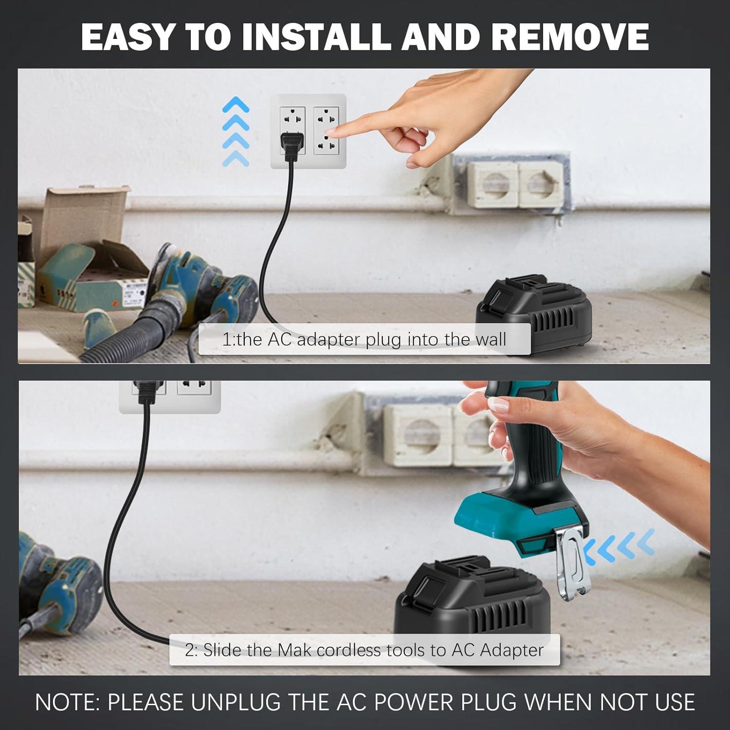 Convertidor de 110V a 18V DC para Herramientas Makita 18V