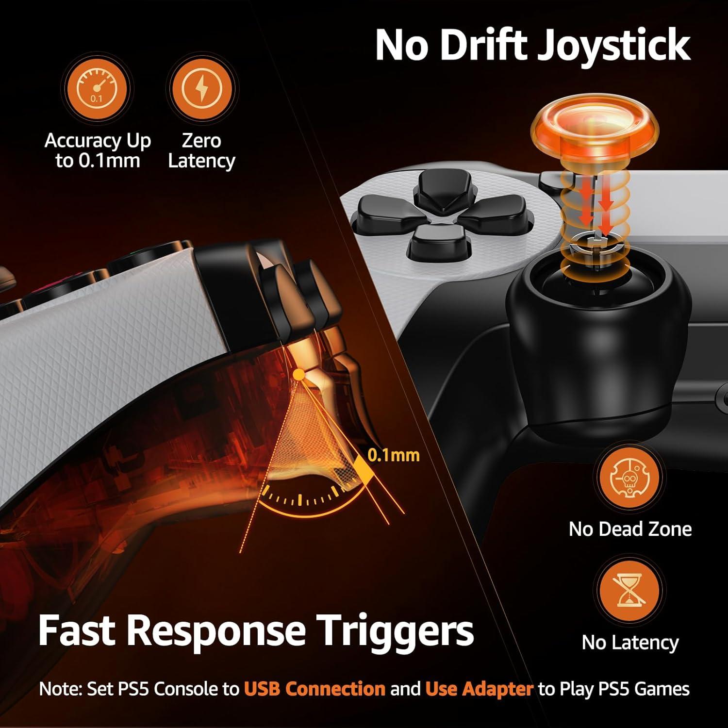 Controlador IWGAME Inalámbrico para PS-5 y PC - Turbo Ajustable