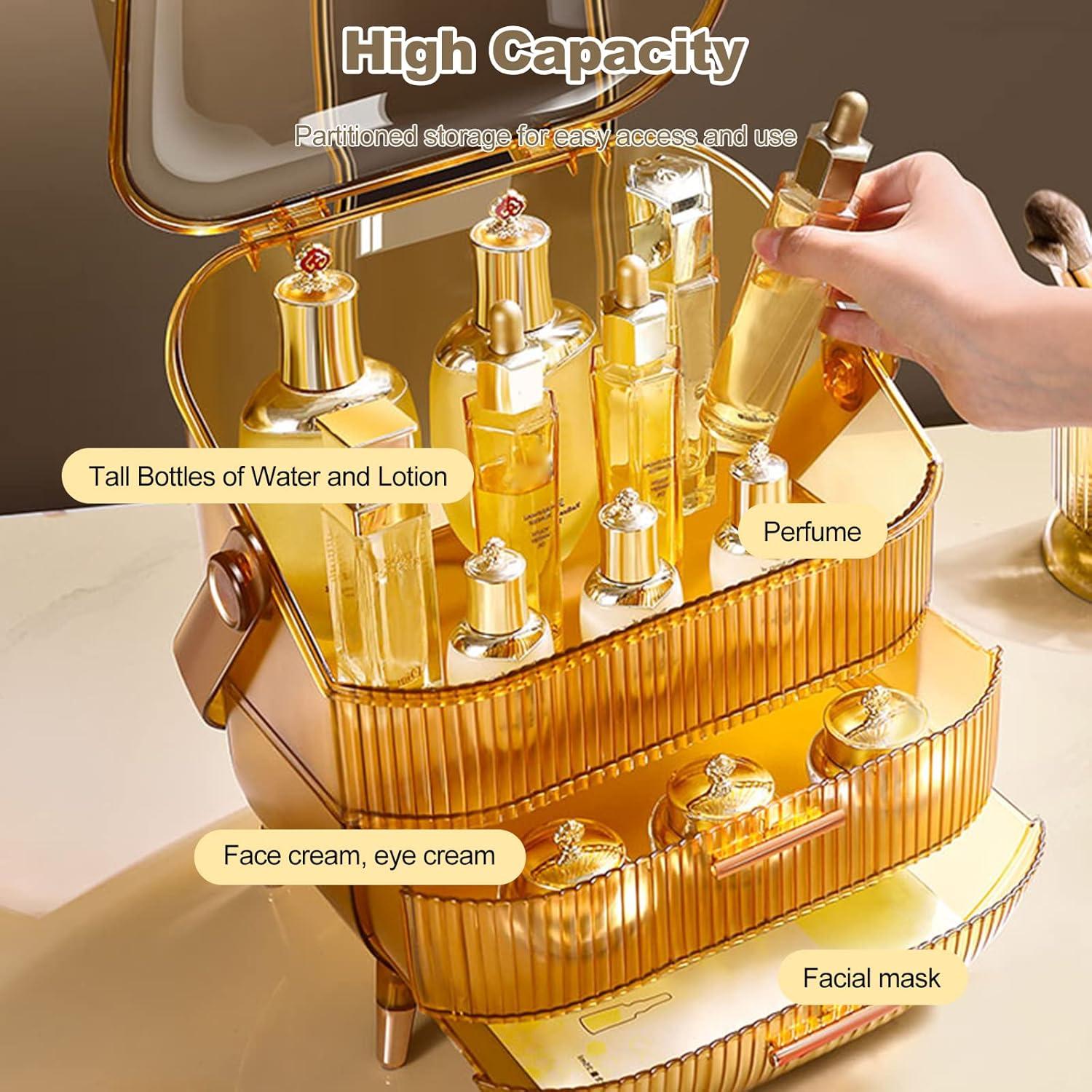 Caja de Almacenamiento Cosmético Ergocar X-1 Ámbar 27x18x35cm