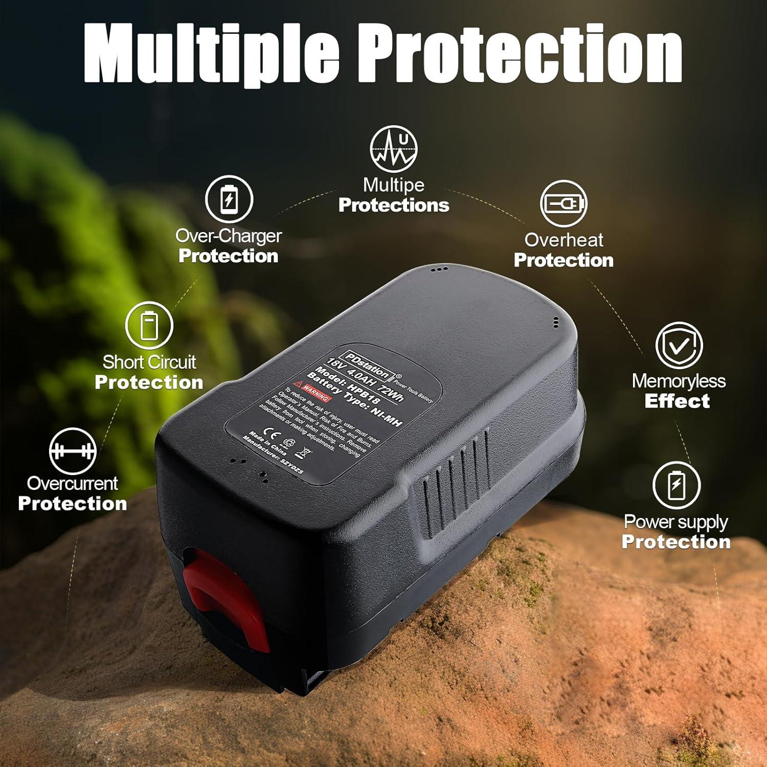 Batería Recargable Ni-Mh 18V 4800mAh PDstation 4Pack