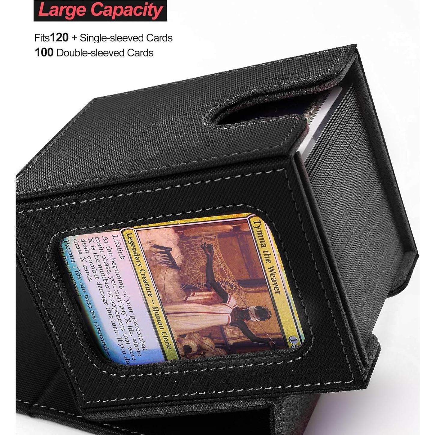 Caja de Deck ArtBoutiq para 100 Cartas Dobladas - Negro