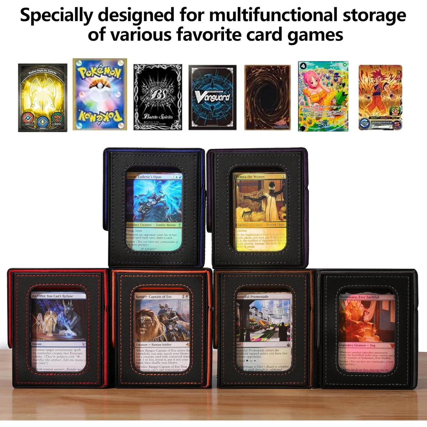 Caja de Deck ArtBoutiq para 100 Cartas Dobladas - Negro