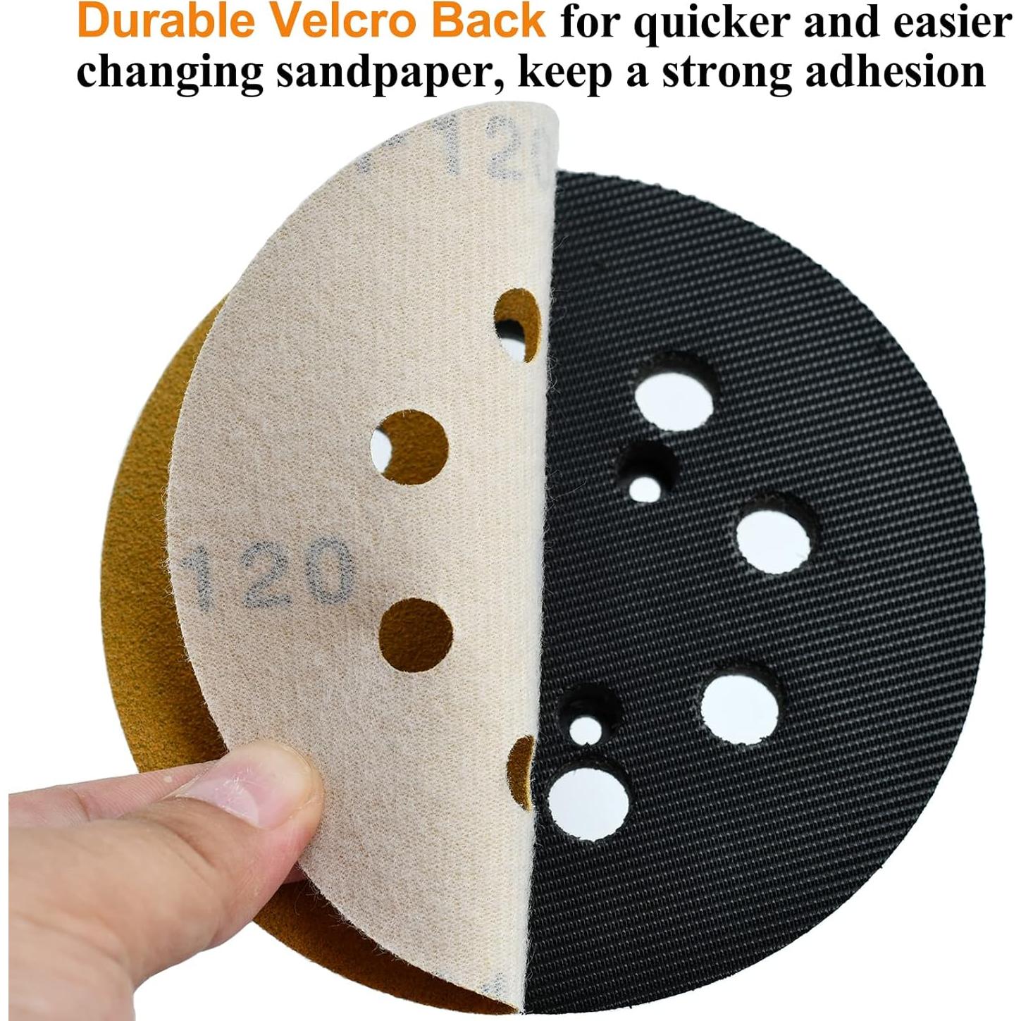 Discos de Lijado 5" Aiyard 50 Piezas Granos Mixtos 60-400