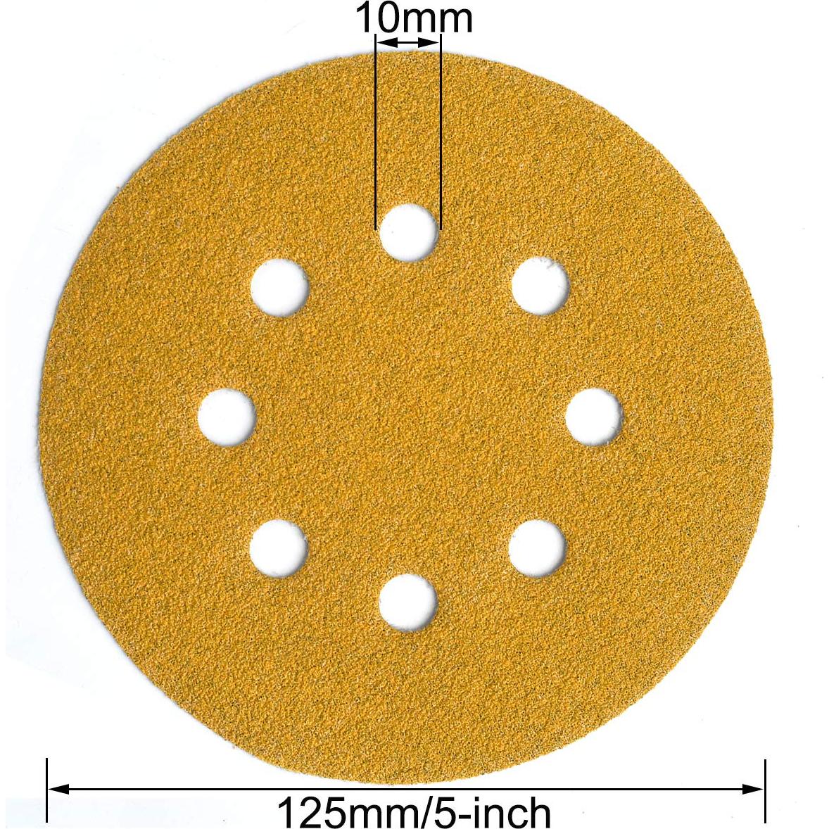 Discos de Lijado 5" Aiyard 50 Piezas Granos Mixtos 60-400