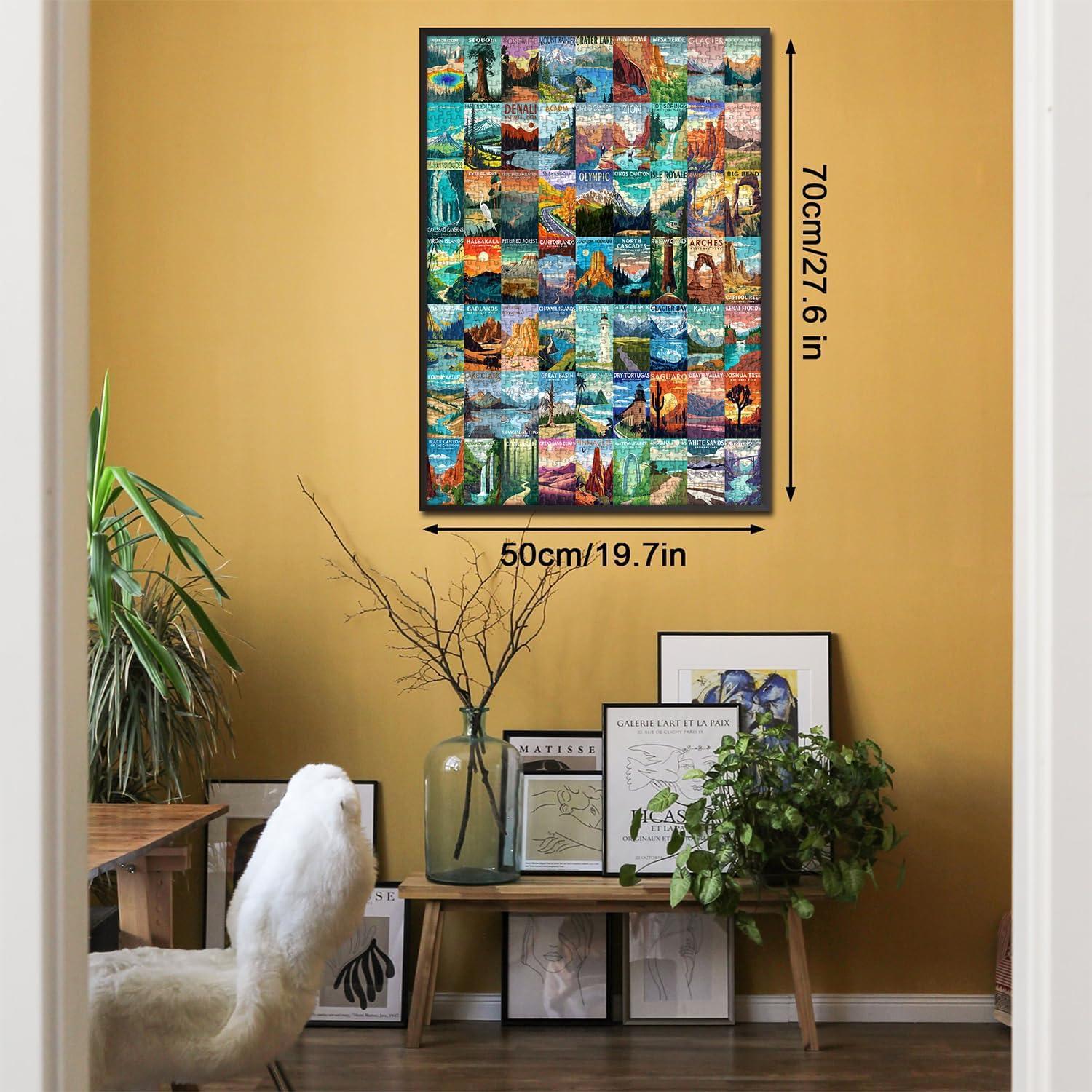 Rompecabezas 1000 Piezas Parques Nacionales PICKFORU 70x50 cm