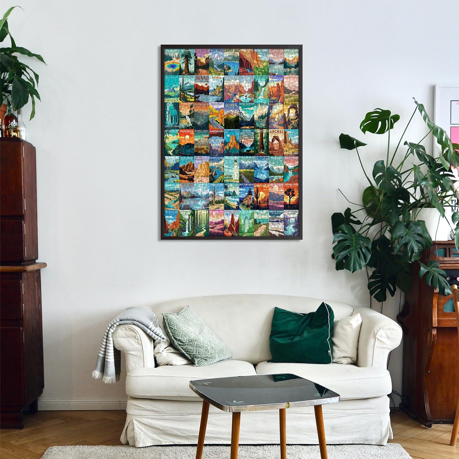 Rompecabezas 1000 Piezas Parques Nacionales PICKFORU 70x50 cm