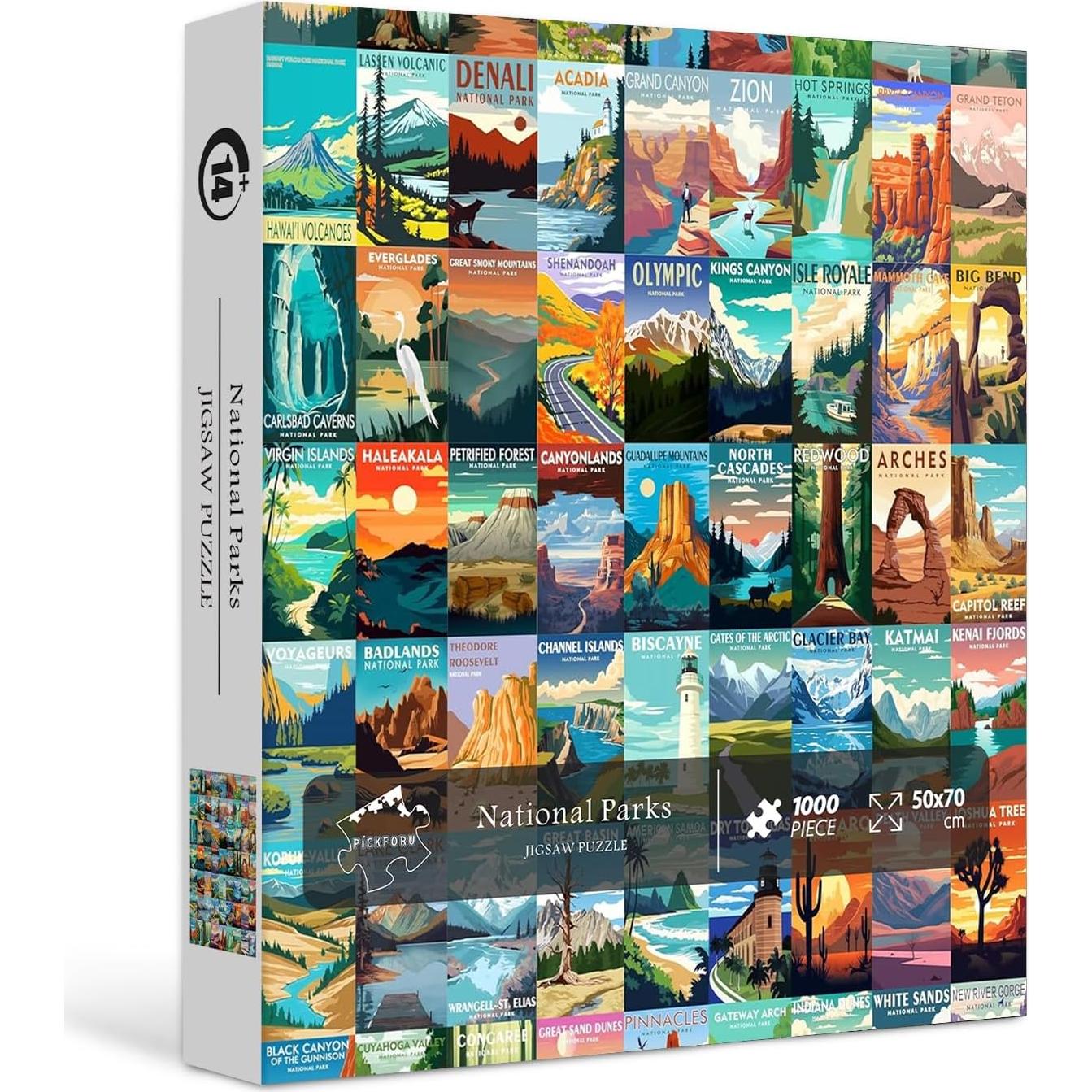 Rompecabezas 1000 Piezas Parques Nacionales PICKFORU 70x50 cm