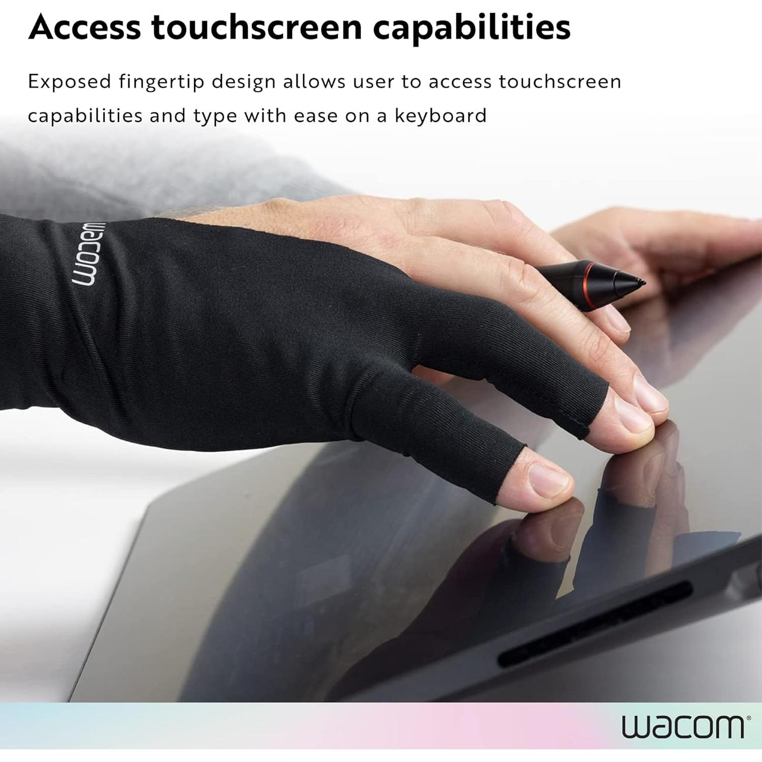 Guante de Dibujo Wacom Ecológico Talla Única Paquete de 3