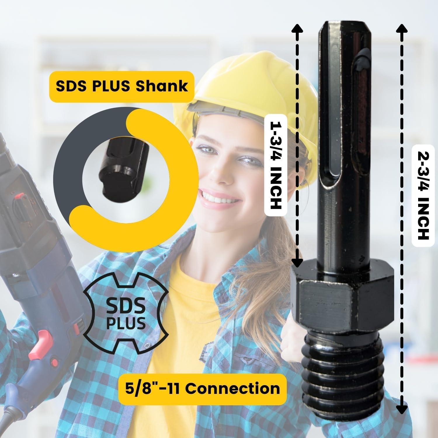 Adaptador SDS Plus DRILAX 5/8"-11 UNC Macho a Broca