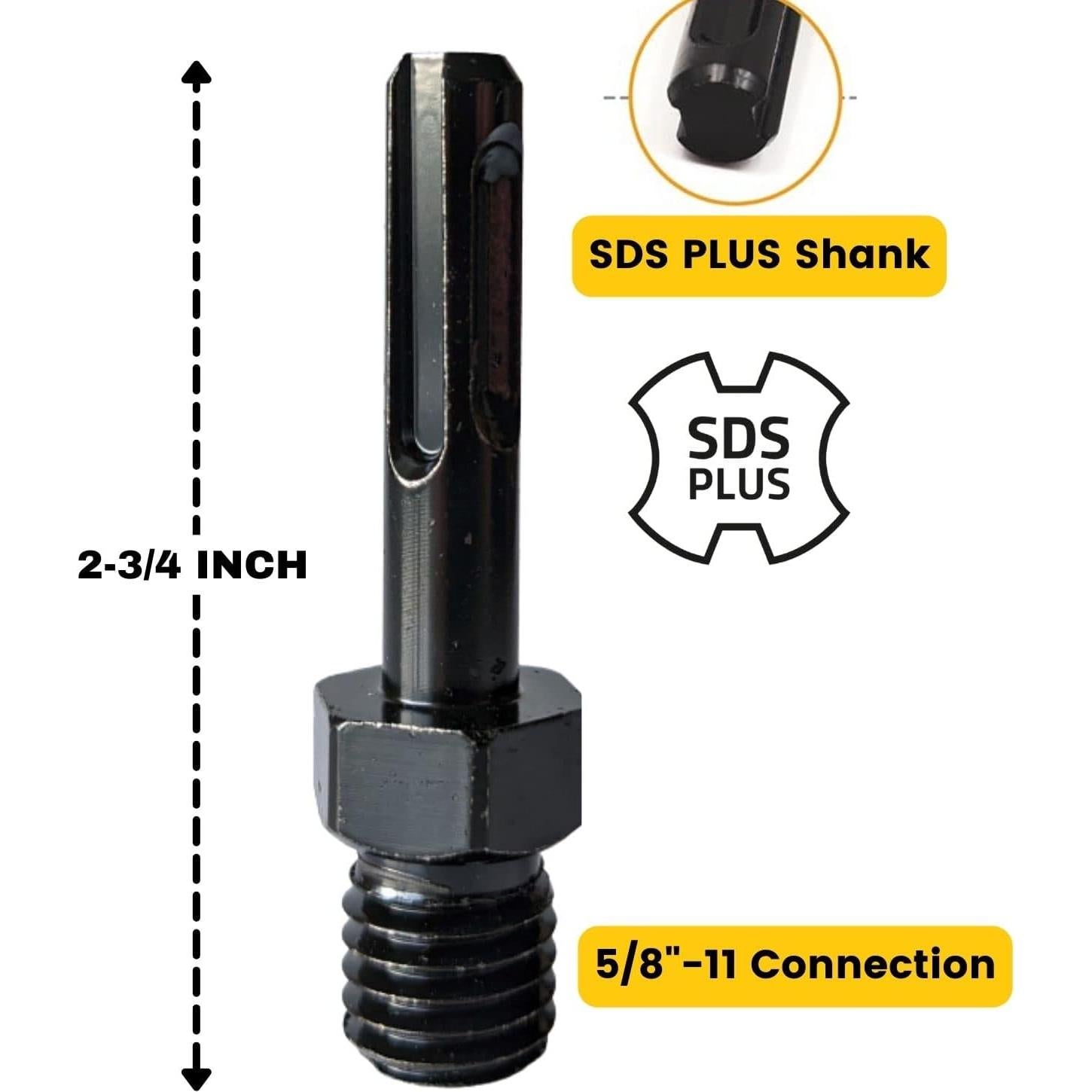 Adaptador SDS Plus DRILAX 5/8"-11 UNC Macho a Broca
