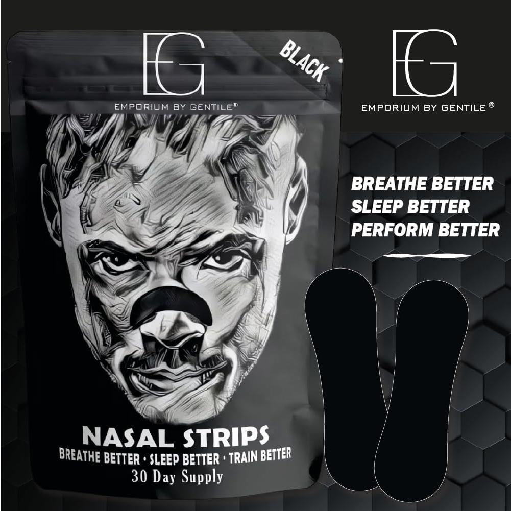 Tiras Nasales Negras Emporium 30 Unidades Alivio Ronquidos