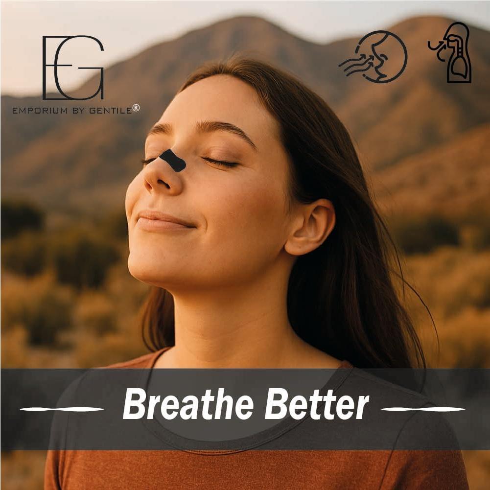 Tiras Nasales Negras Emporium 30 Unidades Alivio Ronquidos
