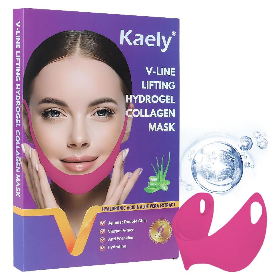 Máscara Lifting Facial Kaely 6Pcs Rojo Tamaño Pequeño