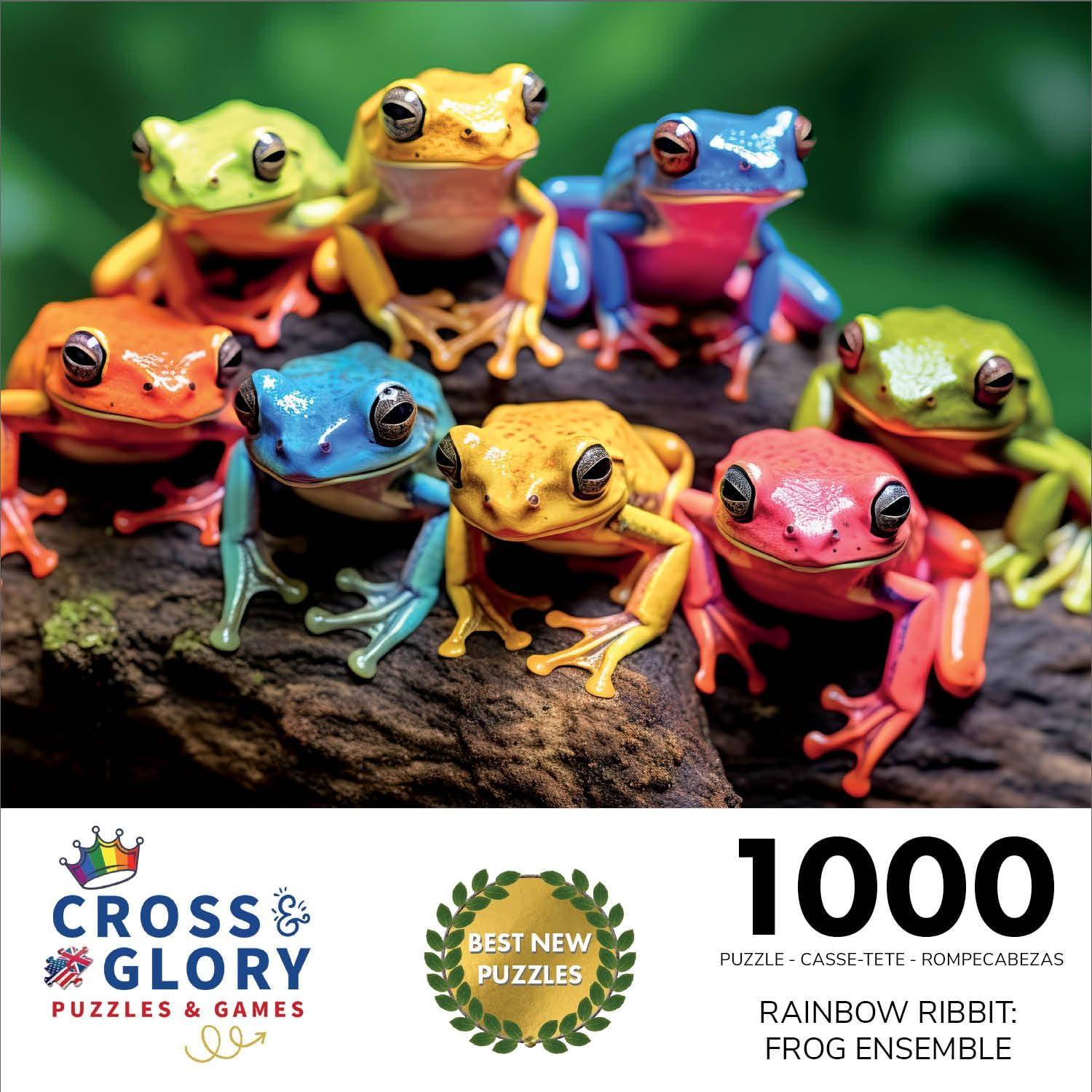 Rompecabezas 1000 Piezas Cross & Glory Rainbow Ribbit