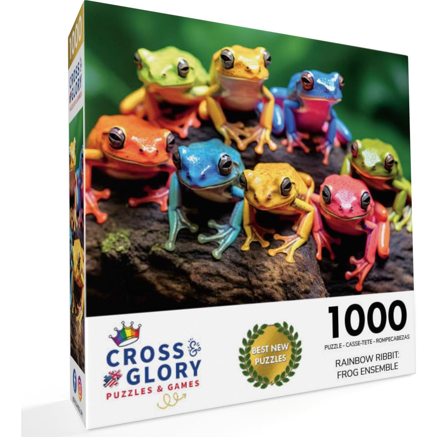 Rompecabezas 1000 Piezas Cross & Glory Rainbow Ribbit
