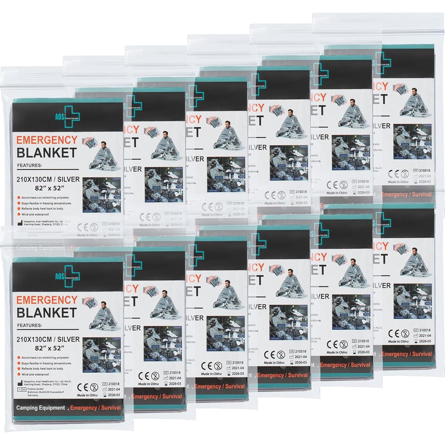 Manta de Emergencia General Medi - Paquete de 12, 210x130cm