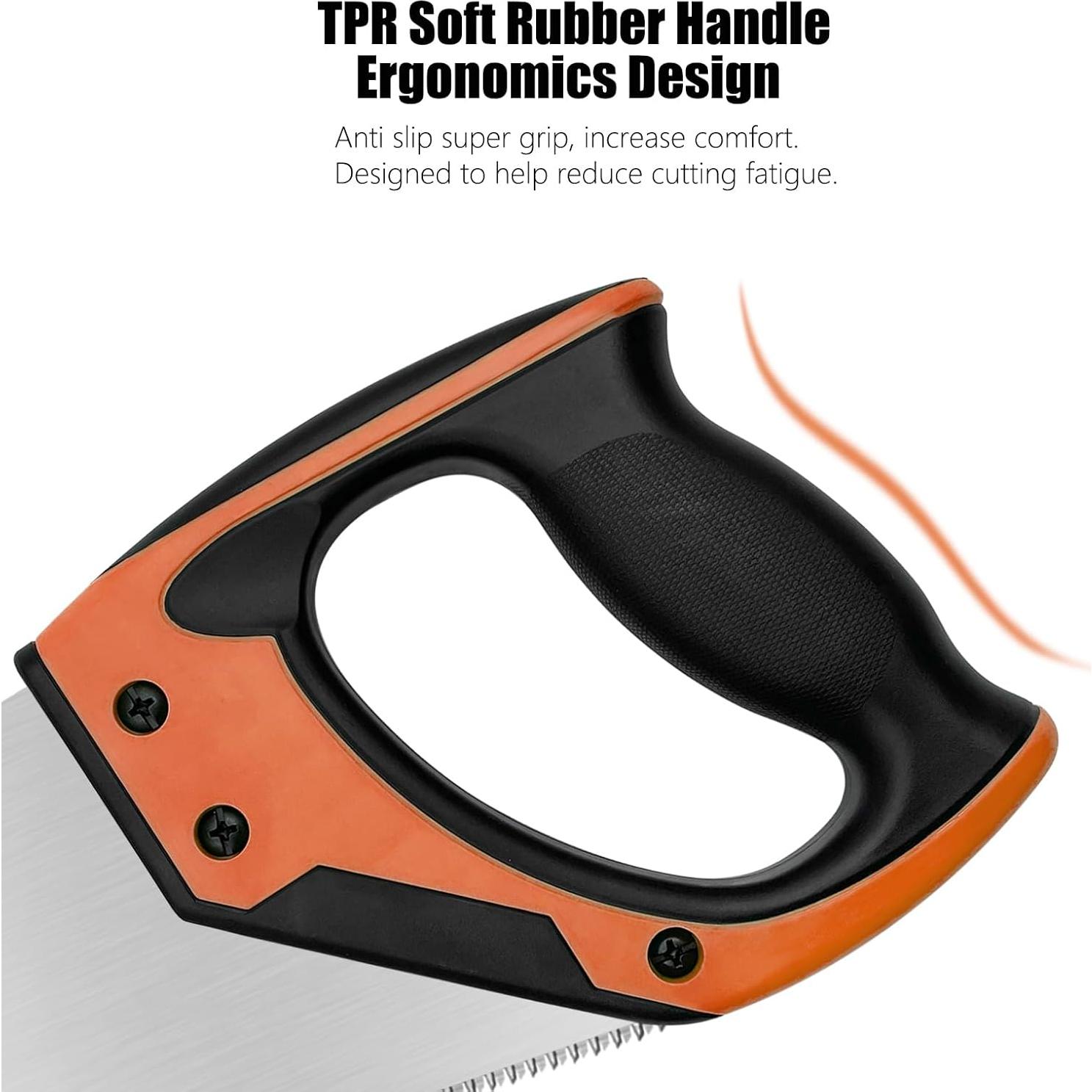 Sierra de Mano WBJKZJD 350mm 11 TPI Mango Ergonómico Antideslizante