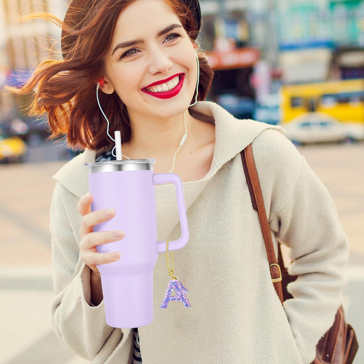 Encanto Inicial Morado para Taza Stanley - Letra A