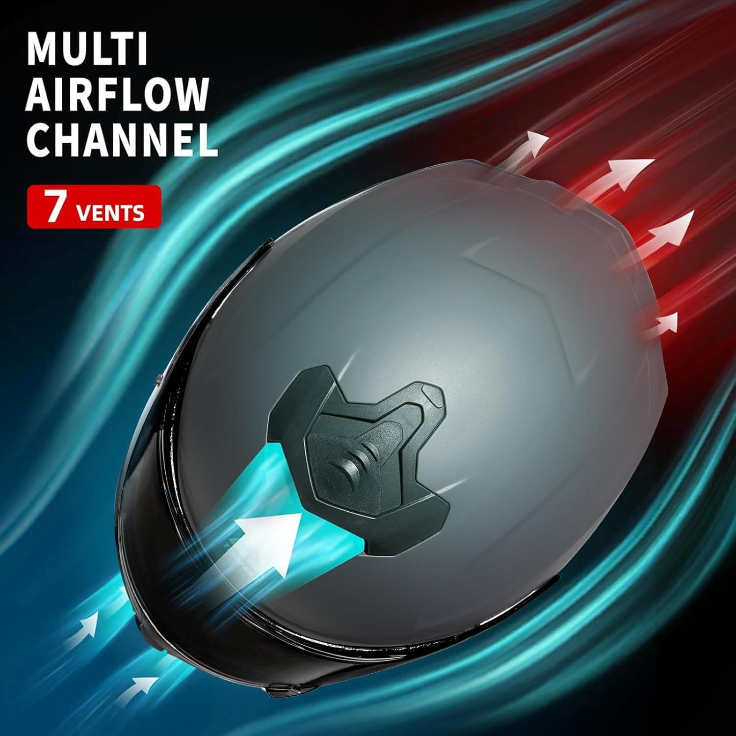 Casco Integral TRIANGLE FF350 para Motocicleta Adulto Gris Mate