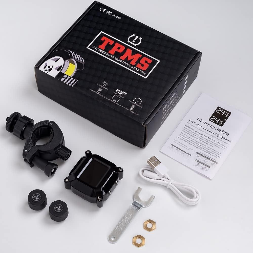 Sistema TPMS Inalámbrico NPKRRSK para Motocicleta LCD