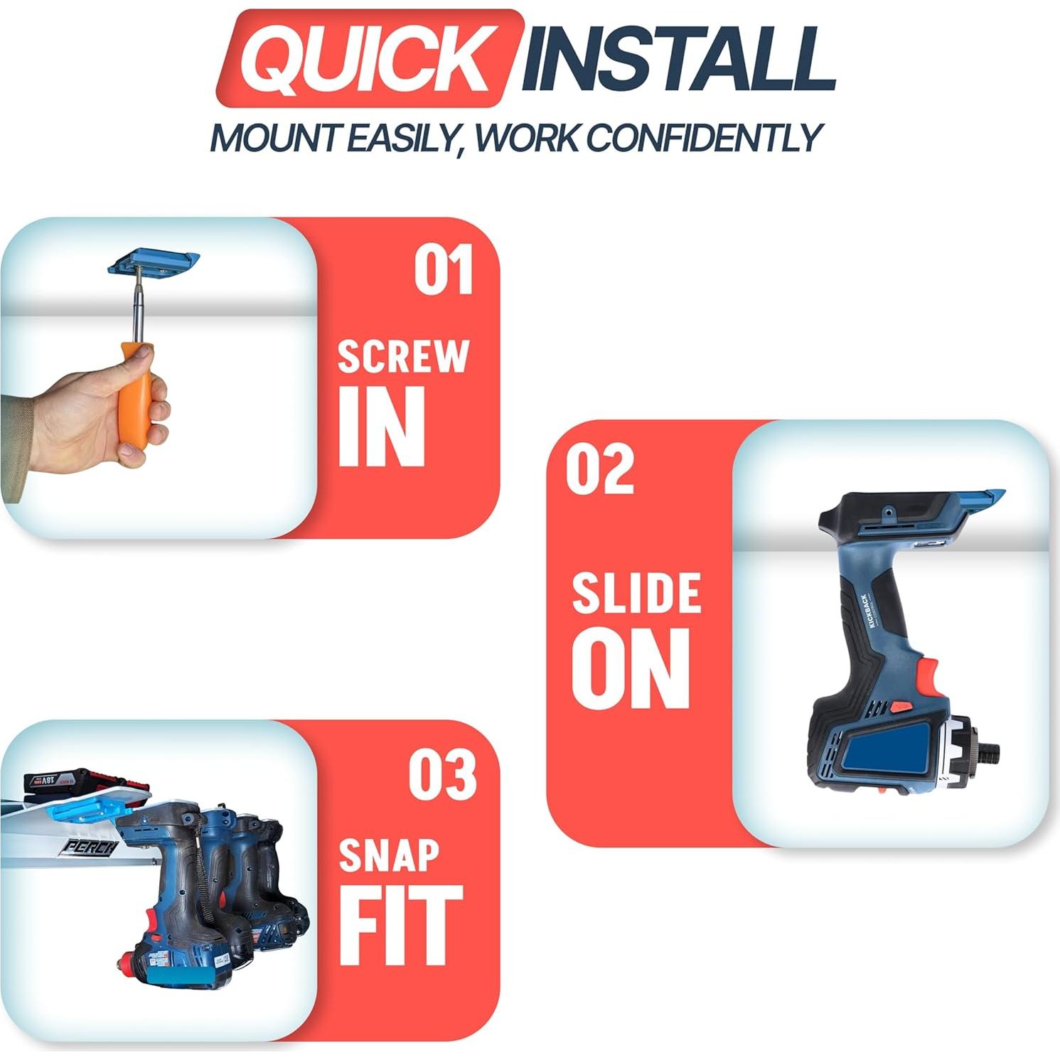 Soporte de Herramientas PERCH para Bosch - Paquete de 3