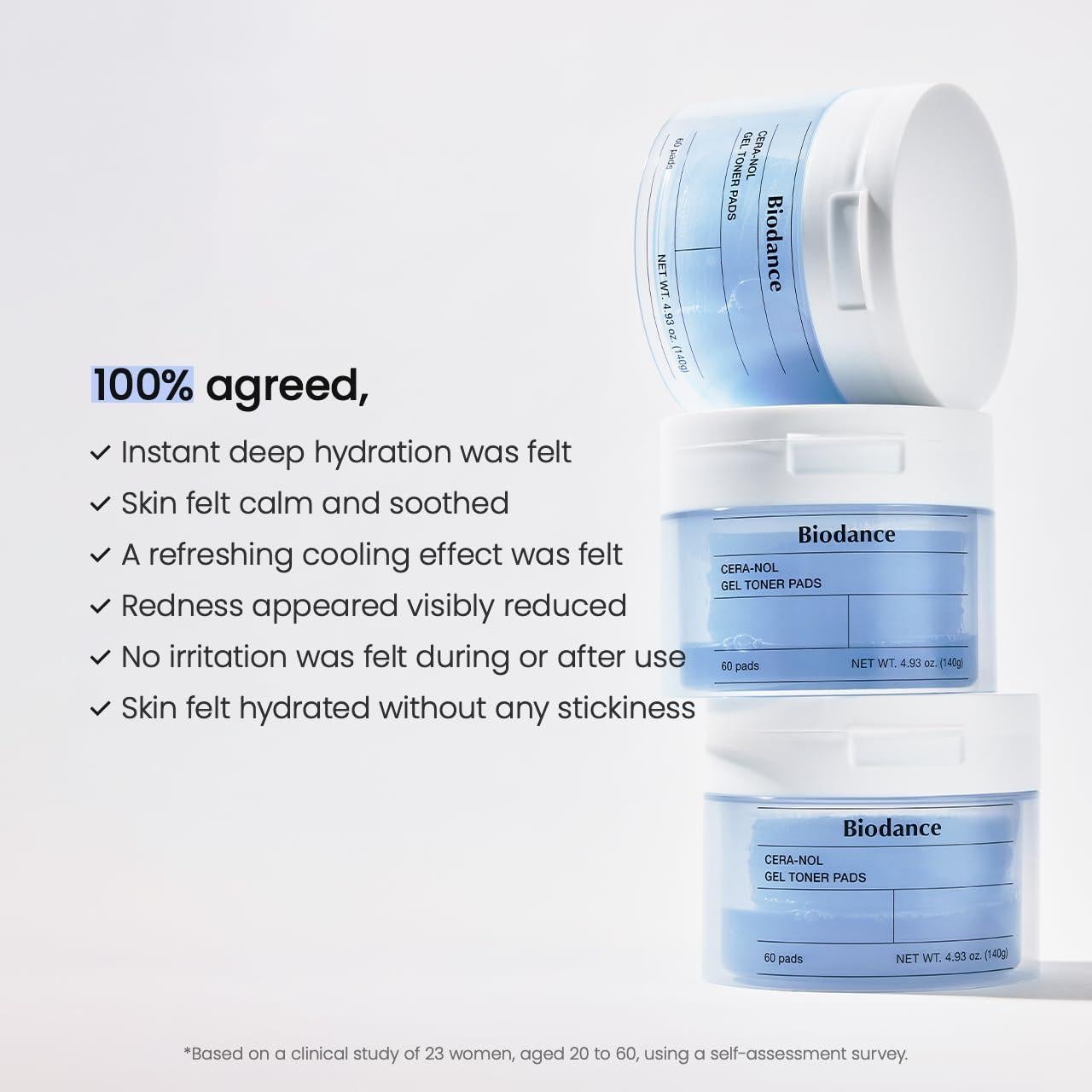 Almohadillas de Tónico Gel Biodance Cera-nol 60 Pads 140g