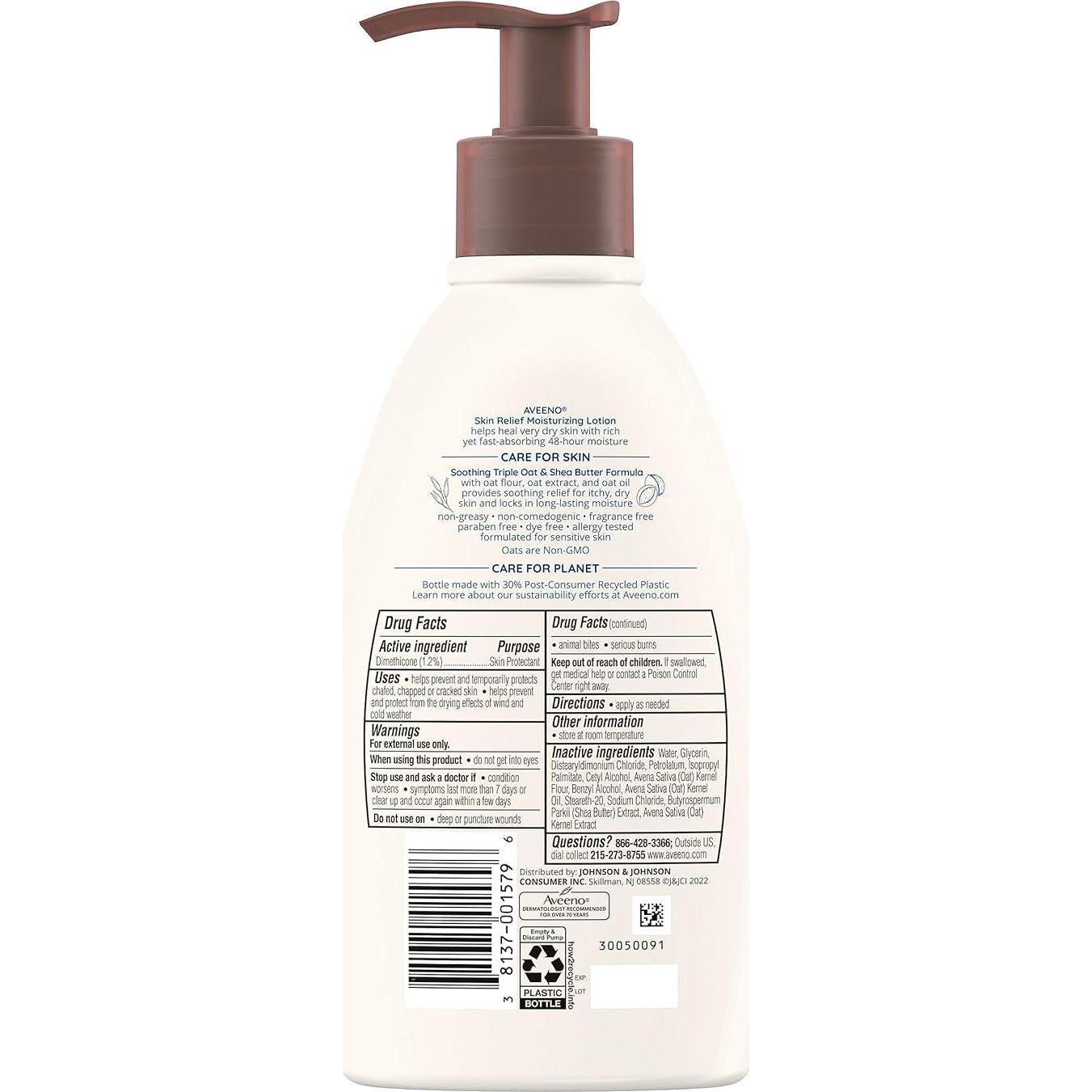 Loción Hidratante Aveeno Skin Relief 354.88 ml Sin Fragancia