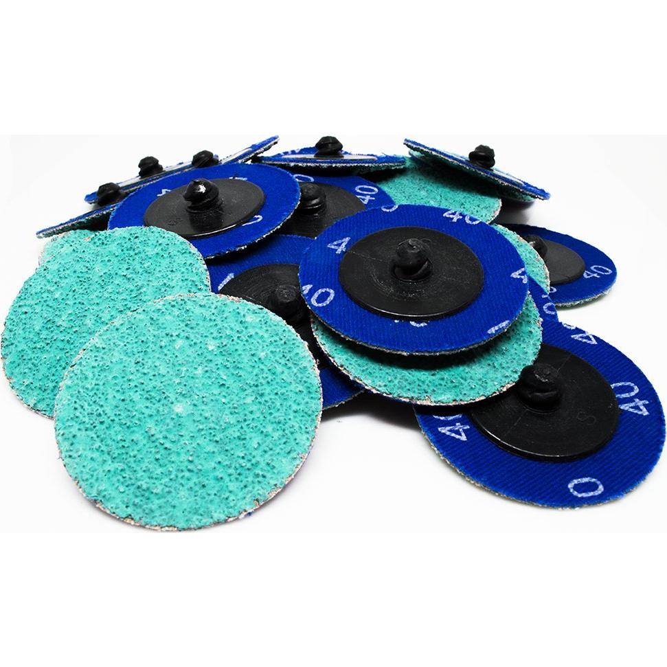 Discos de Lijado 2" Zirconia Verde Benchmark Abrasives - 24 Grano