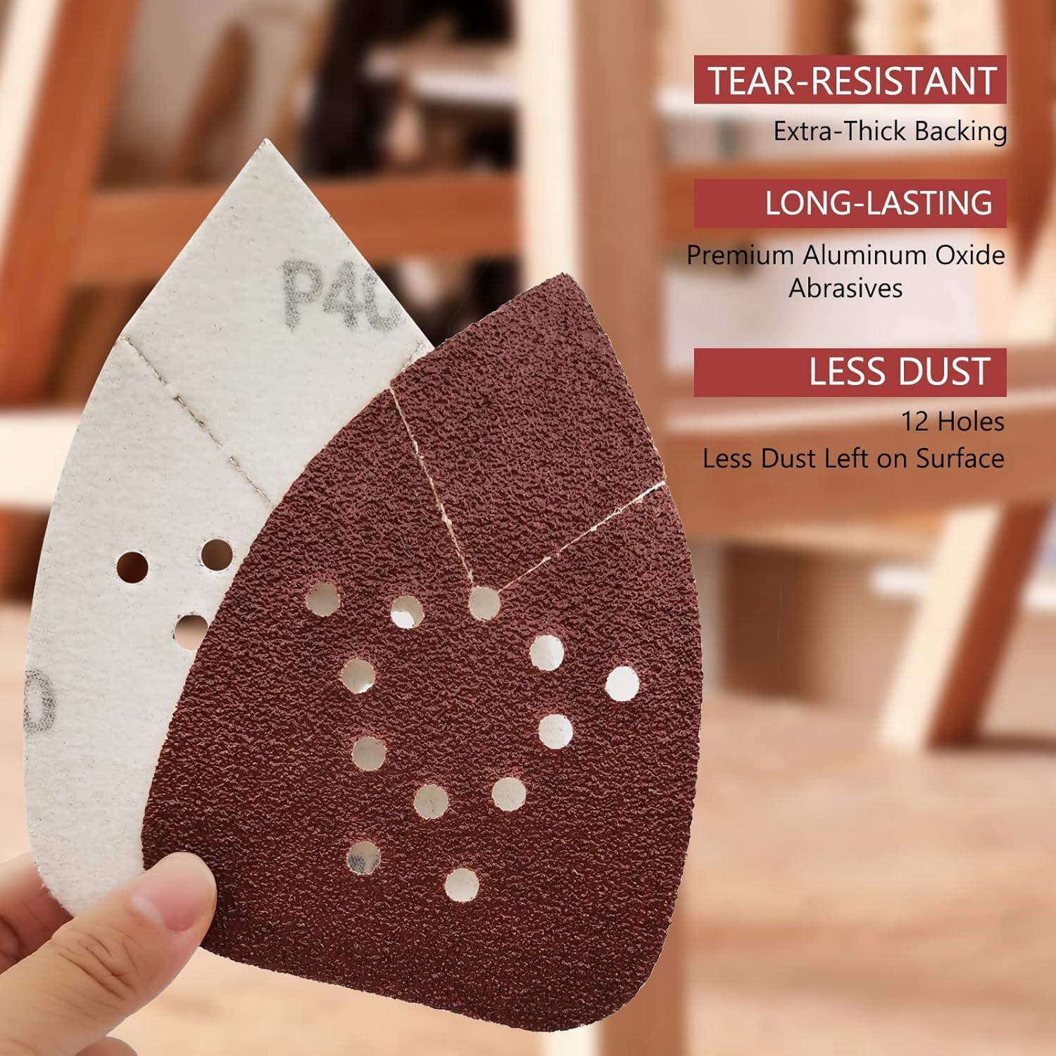 Papel de Lija 40 Grits Ismosm para Lijadora de Ratón 50PCS