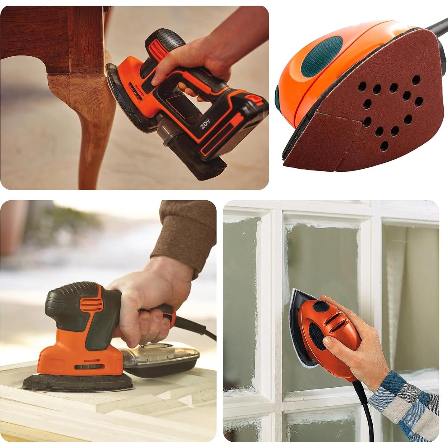 Papel de Lija 40 Grits Ismosm para Lijadora de Ratón 50PCS