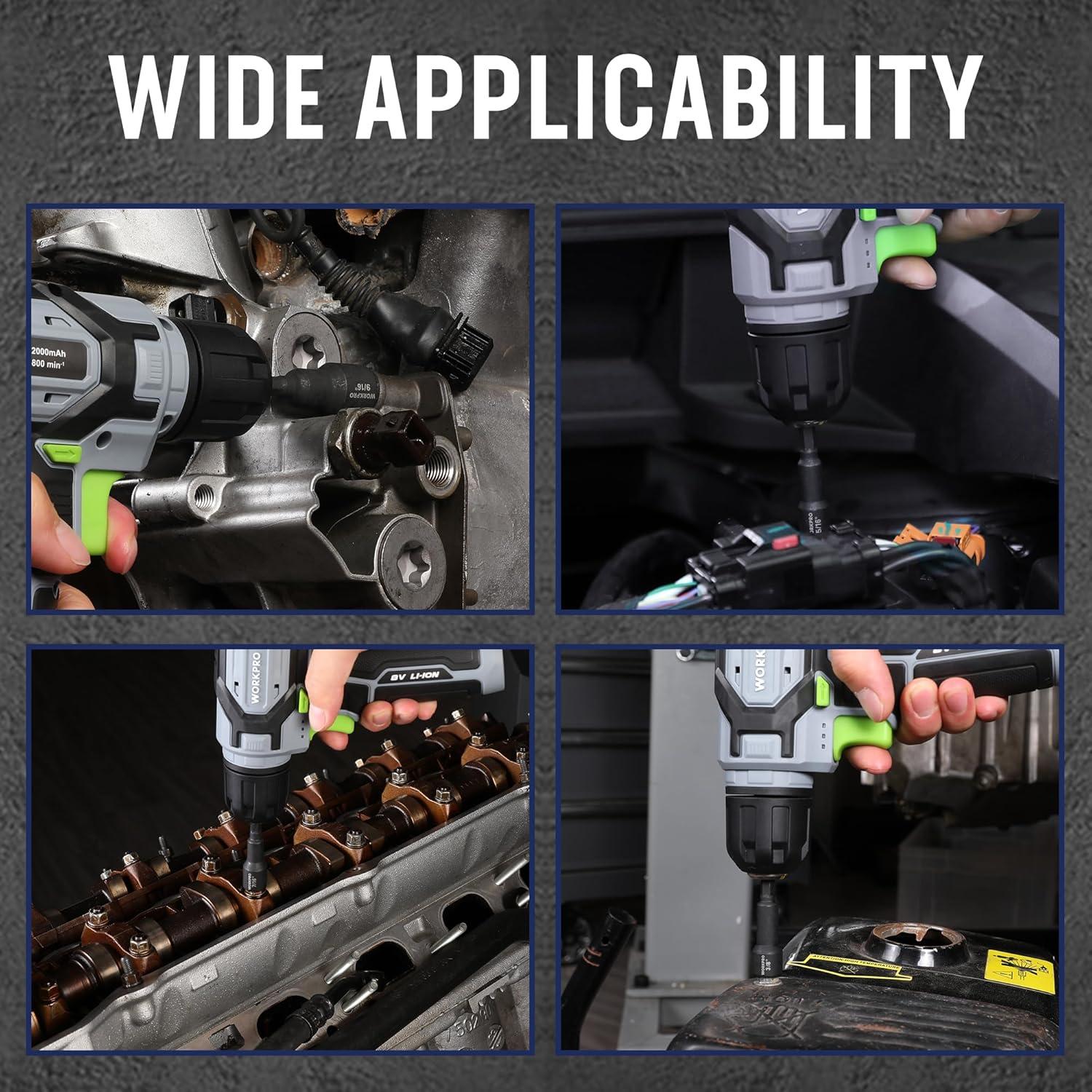 Conjunto de 6 Destornilladores Magnéticos WORKPRO 1/4" a 14 mm