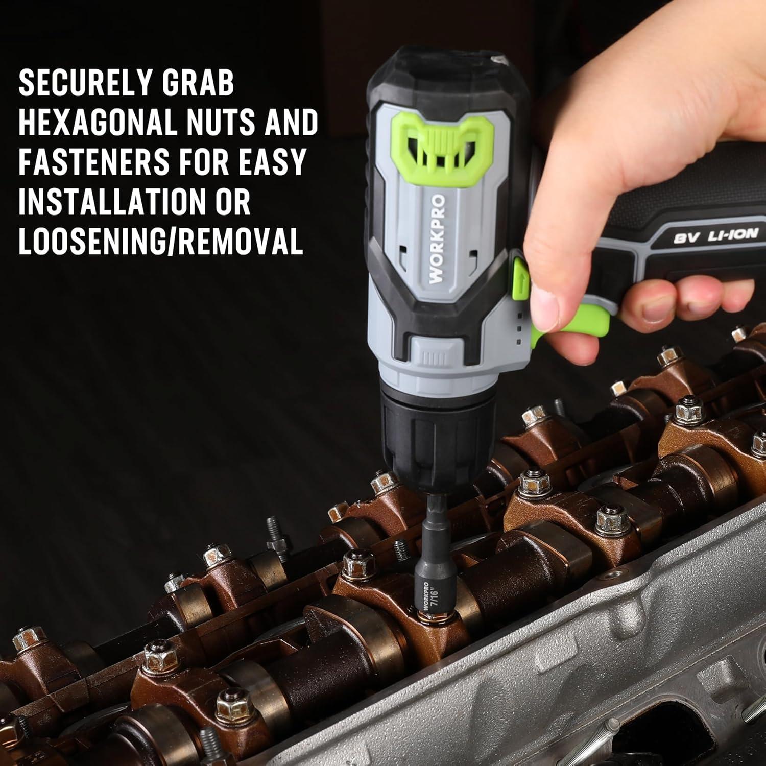 Conjunto de 6 Destornilladores Magnéticos WORKPRO 1/4" a 14 mm