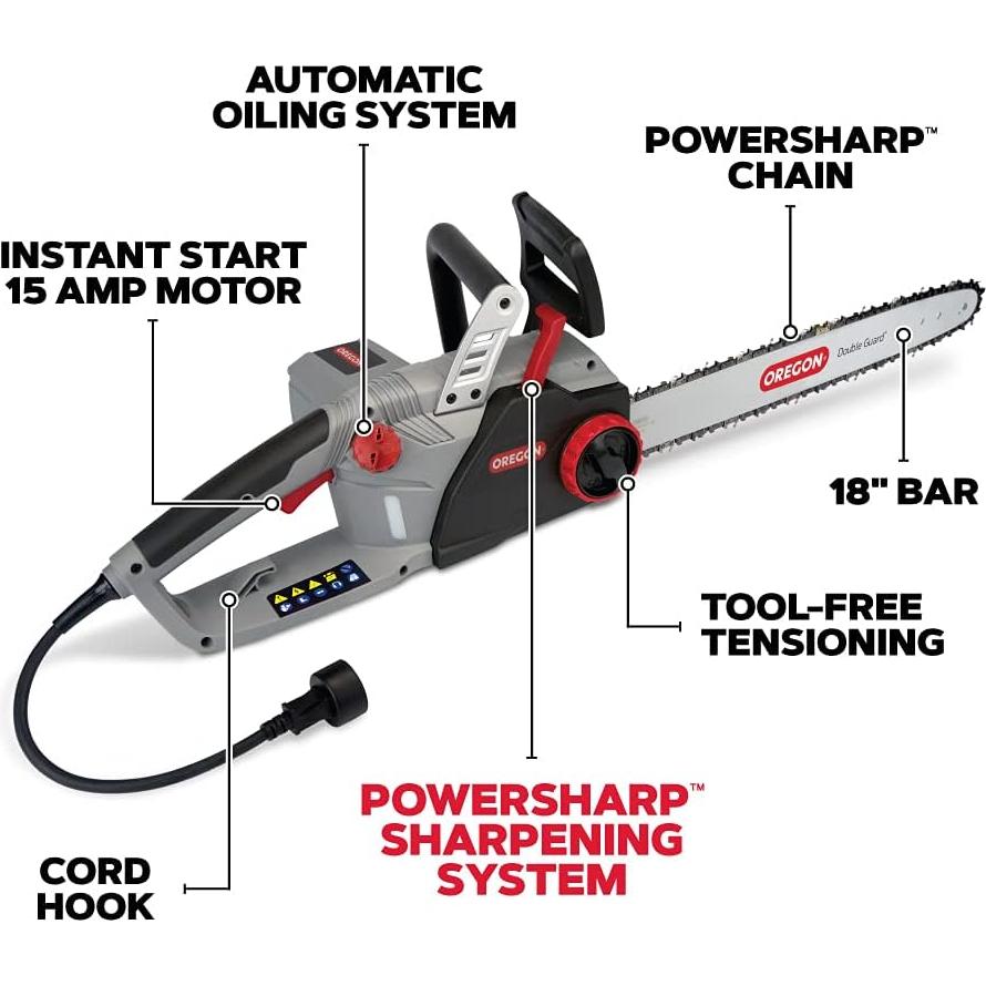 Motosierra eléctrica Oregon CS1500 15A 45cm + Aceite 1 gal