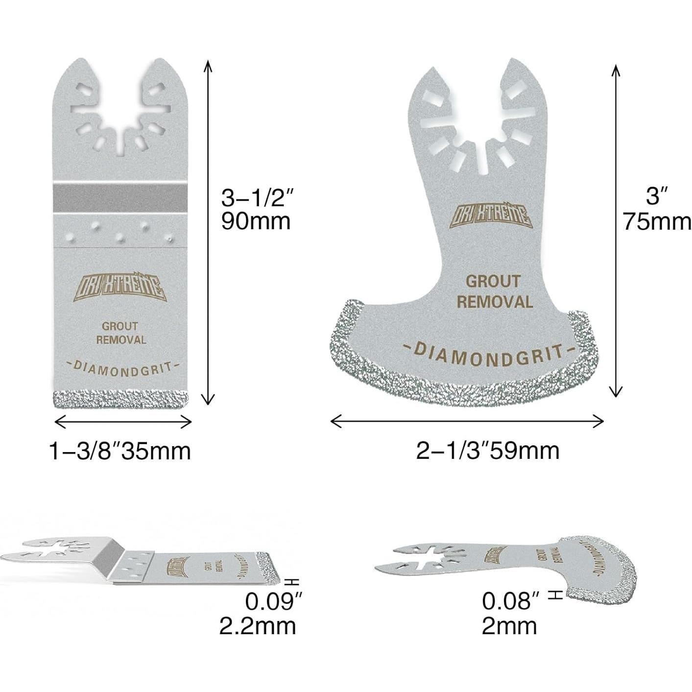 Juego de Cuchillas Oscilantes de Diamante ORIXTREME 4PCS