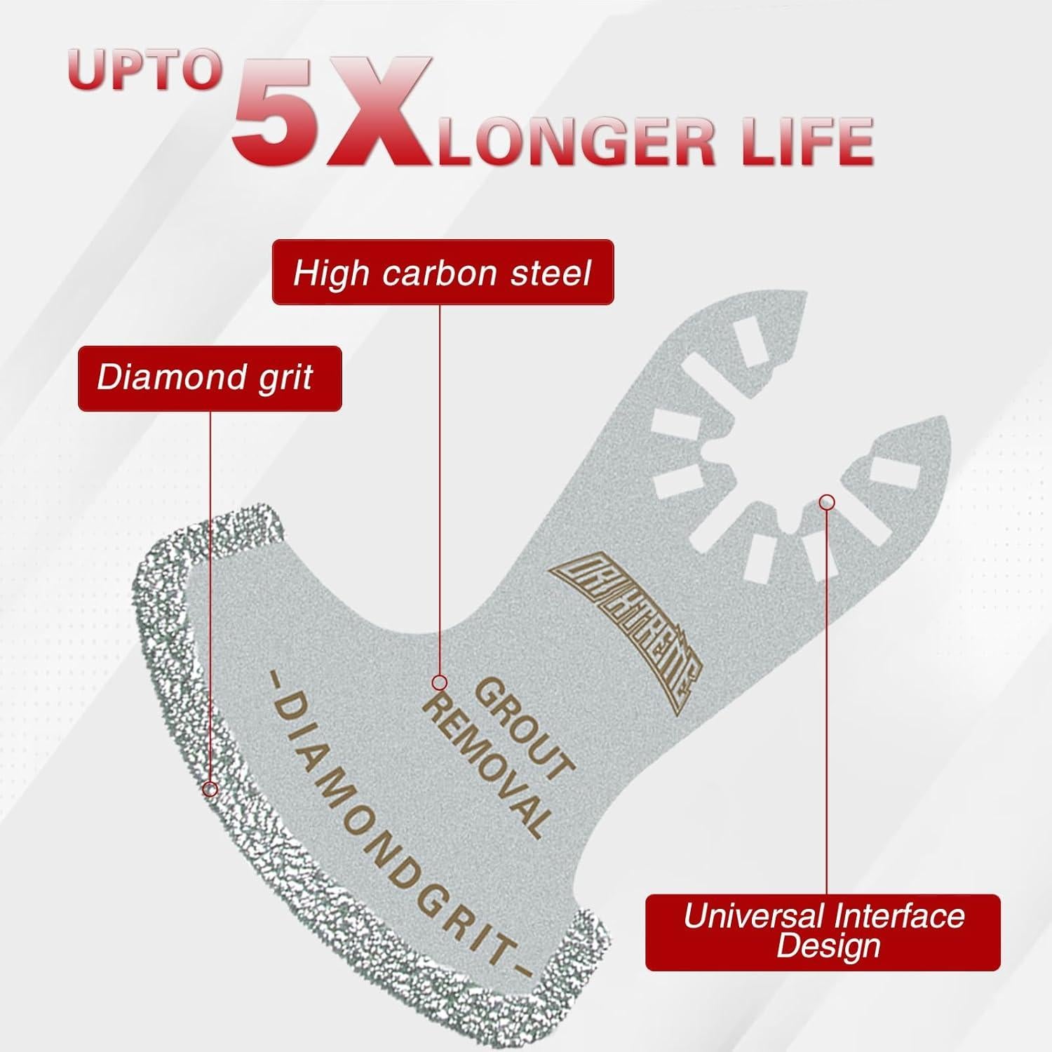 Juego de Cuchillas Oscilantes de Diamante ORIXTREME 4PCS