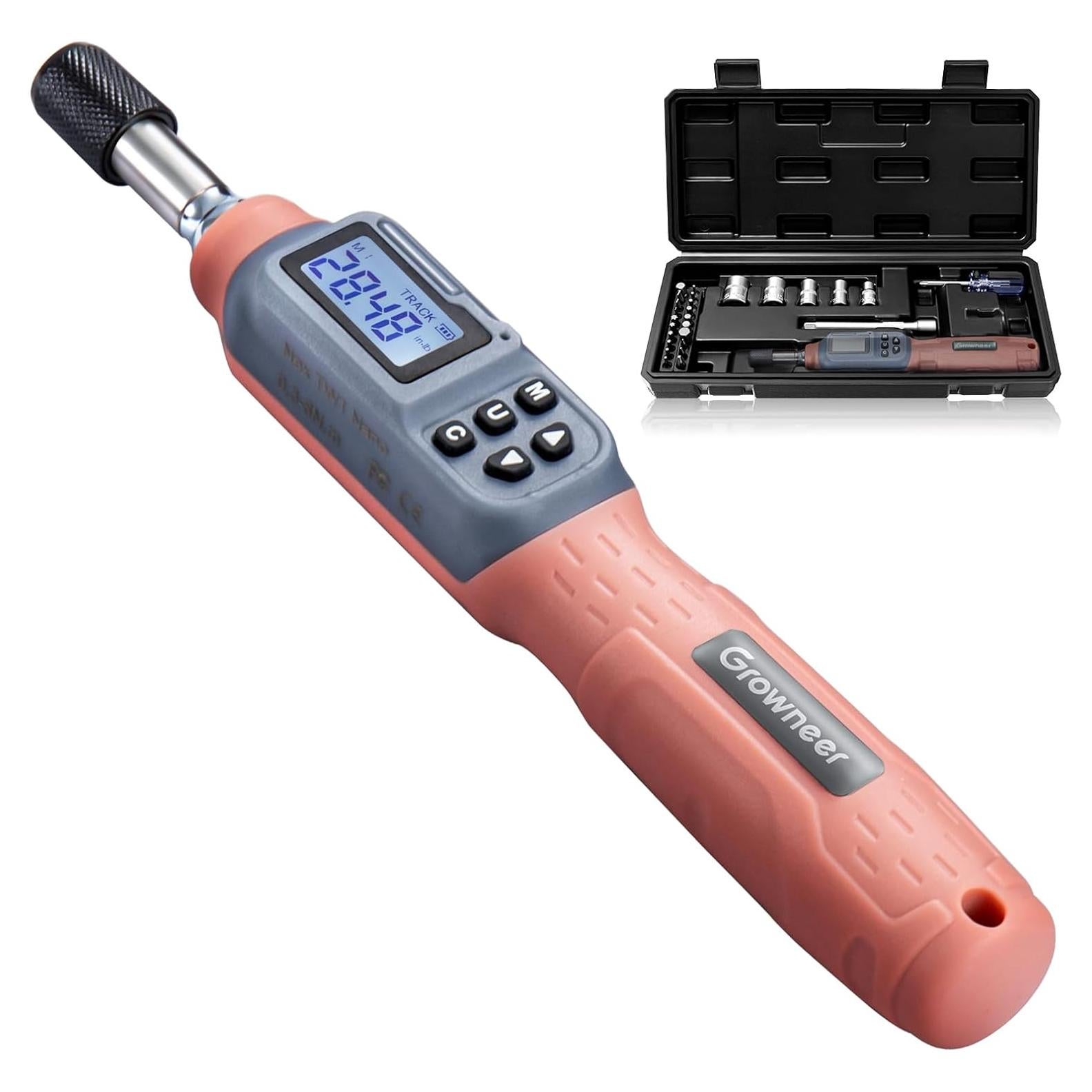 Destornillador de Par Digital GROWNEER 0.3-6 Nm 27 en 1