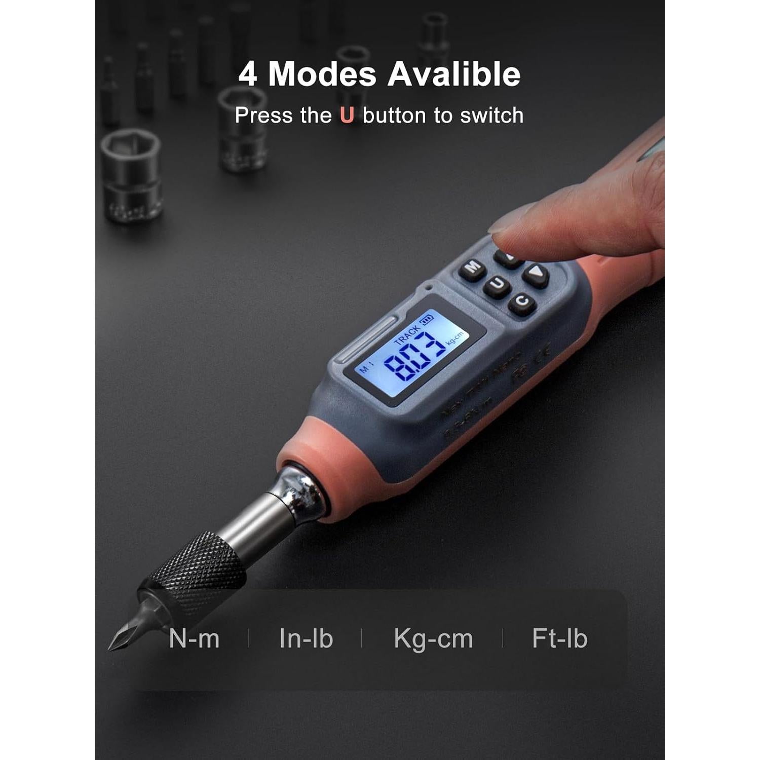 Destornillador de Par Digital GROWNEER 0.3-6 Nm 27 en 1