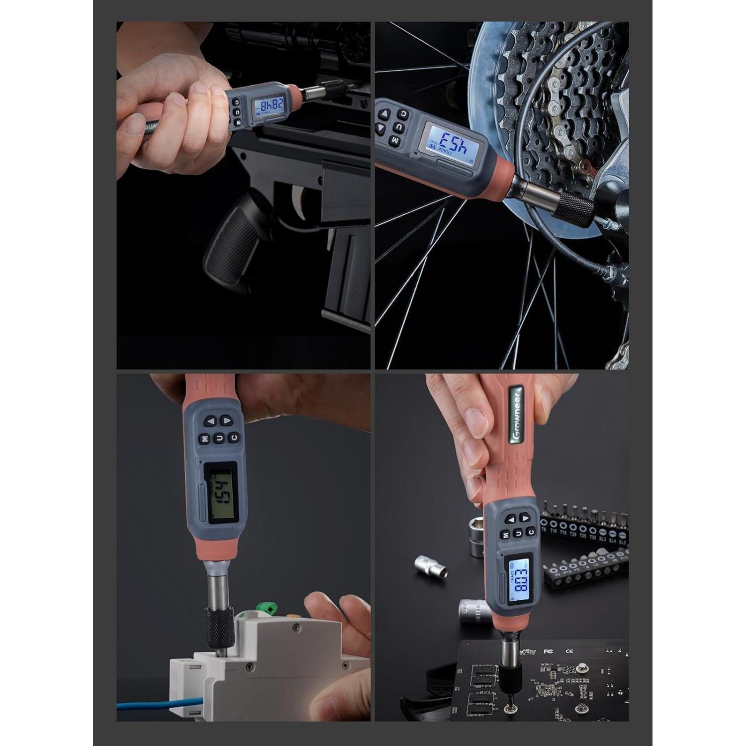 Destornillador de Par Digital GROWNEER 0.3-6 Nm 27 en 1