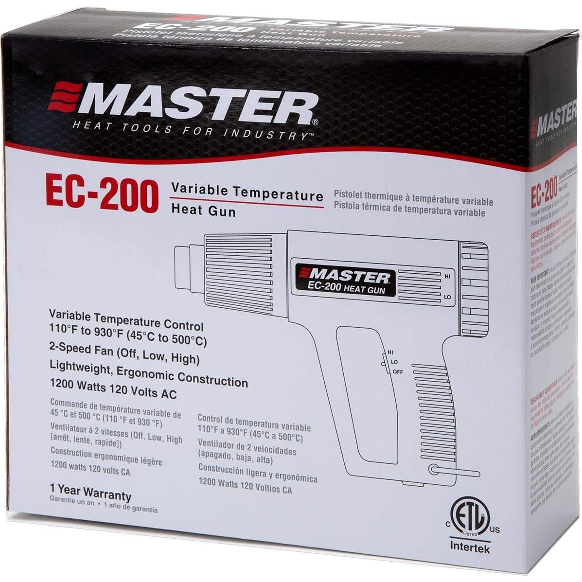 Pistola de Calor Master EC-200 1200W Temperatura Variable